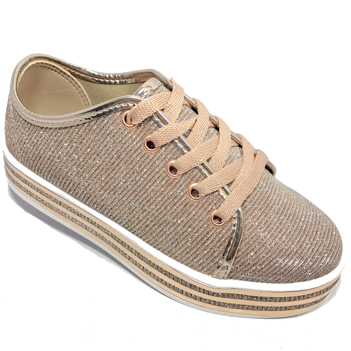tenis molekinha dourado com glitter