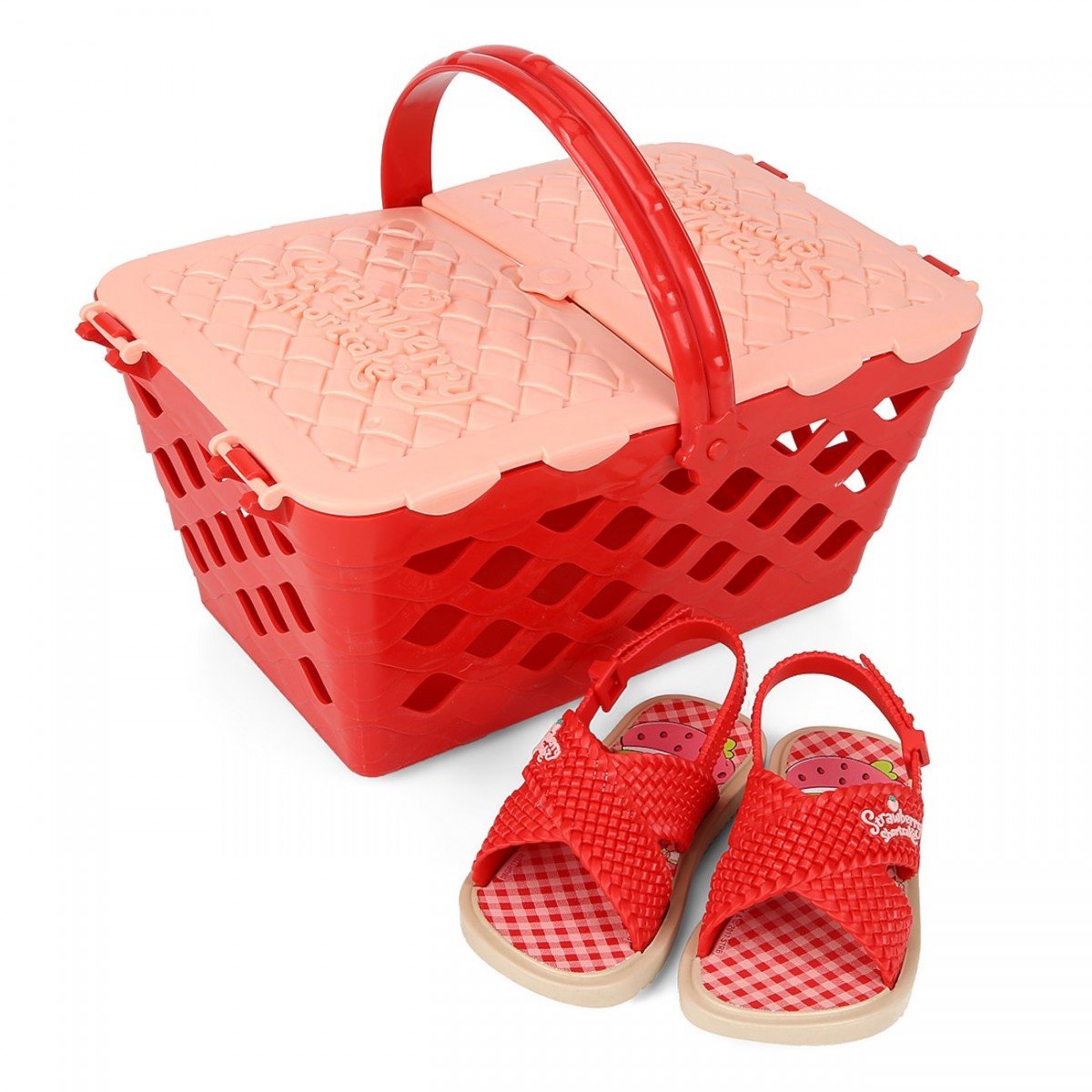 sandália infantil vermelha