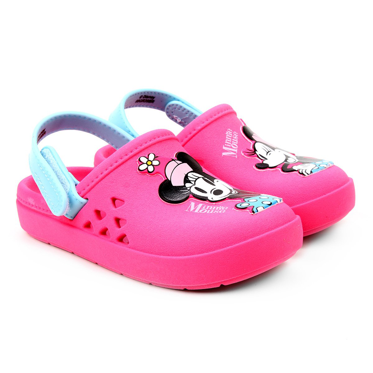 CHINELO DISNEY 22480 BABUCH LULUCA SHINE COMFORT PRETO ROSA