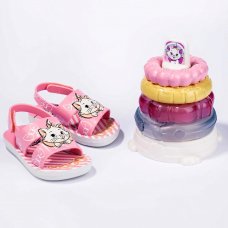Sandália Disney Gata Marie Pirâmide Sensorial - Rosa