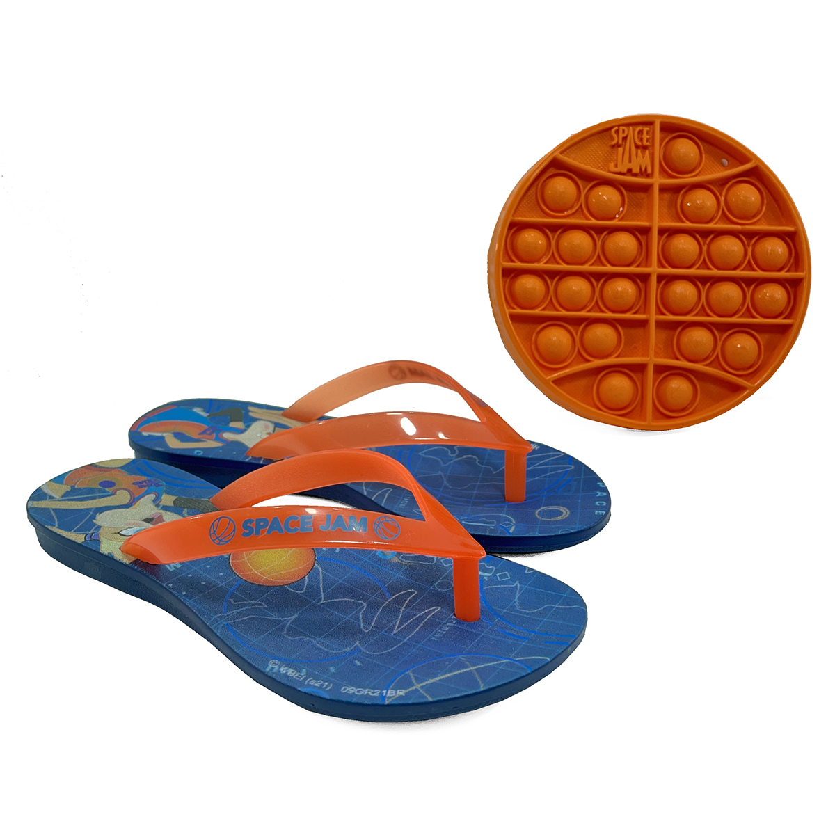 Chinelo Infantil Space Jam II Pop It Grendene Kids Azul e Laranja - Compre  Agora | Cabana Magazine