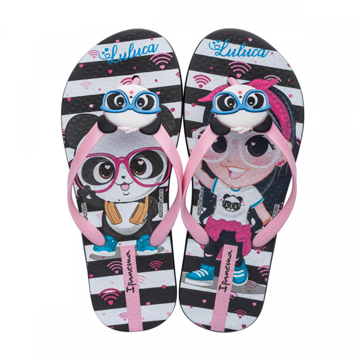 Chinelo Ipanema Luluca Grendene Kids Preto e Rosa - Compre Agora | Cabana  Magazine