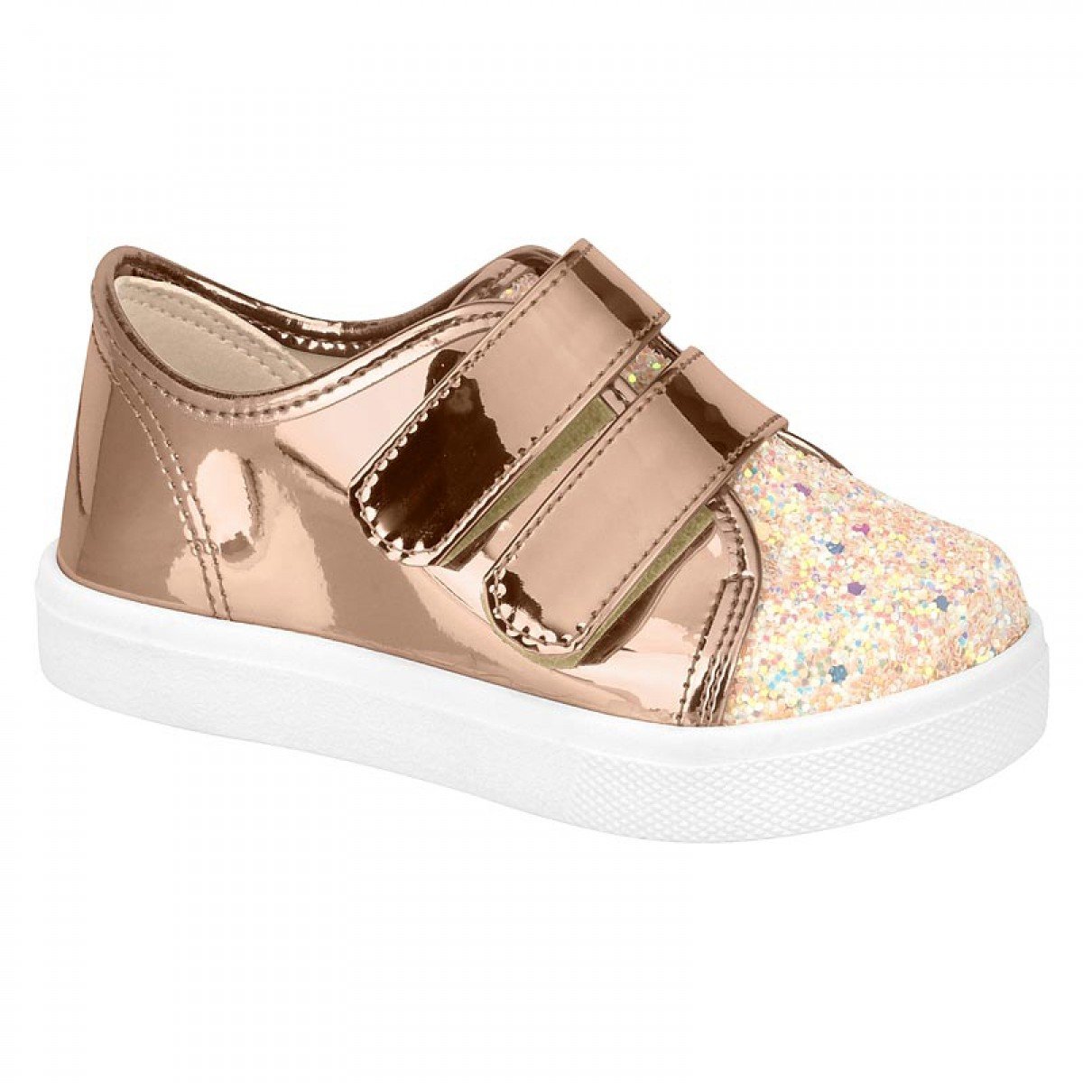 tenis molekinha glitter dourado