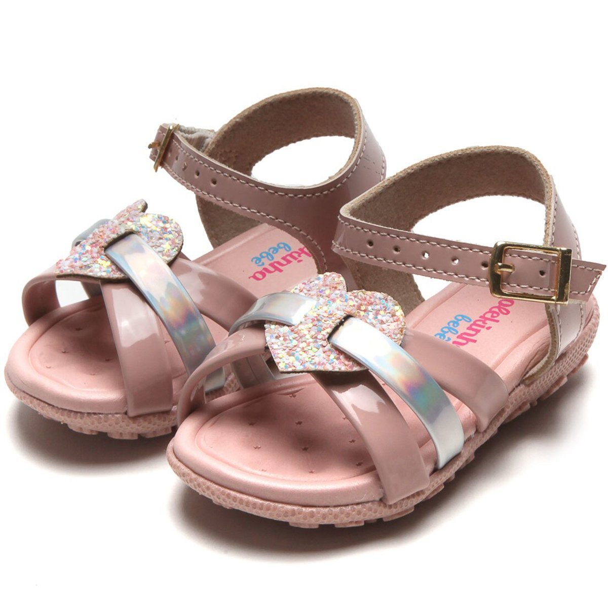 Sandalia molekinha coração Clearance