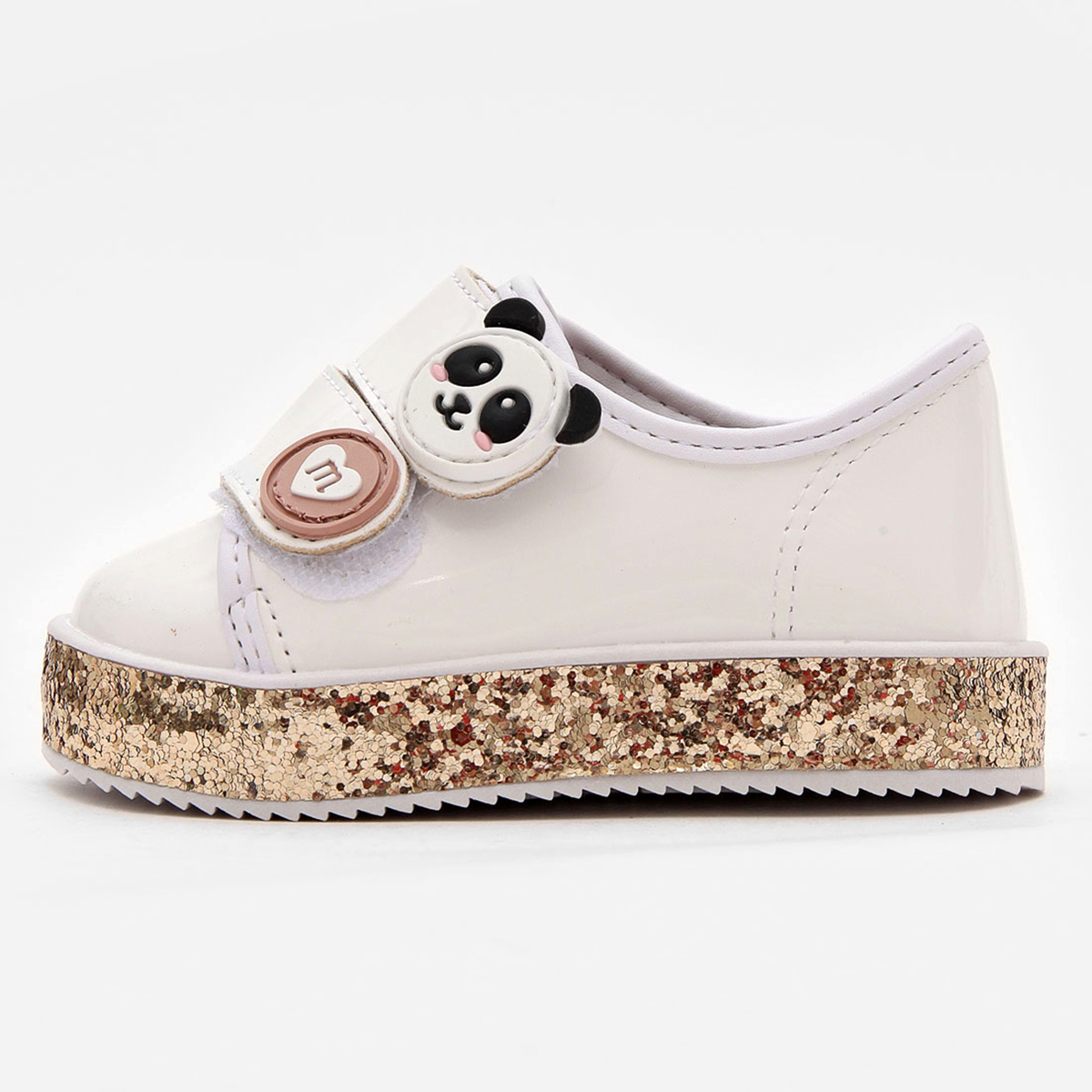 Tênis Infantil Molekinha Panda Glitter Creme - Compre Aqui | Cabana Magazine