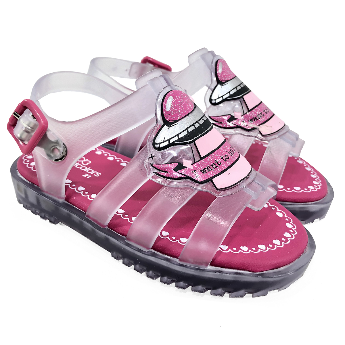 Sandália Infantil LED WorldColors Estrela Transparente Rosa - Compre Agora  | Cabana Magazine