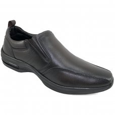 Sapato Conforto Couro Pipper Casual Masculino - Marrom