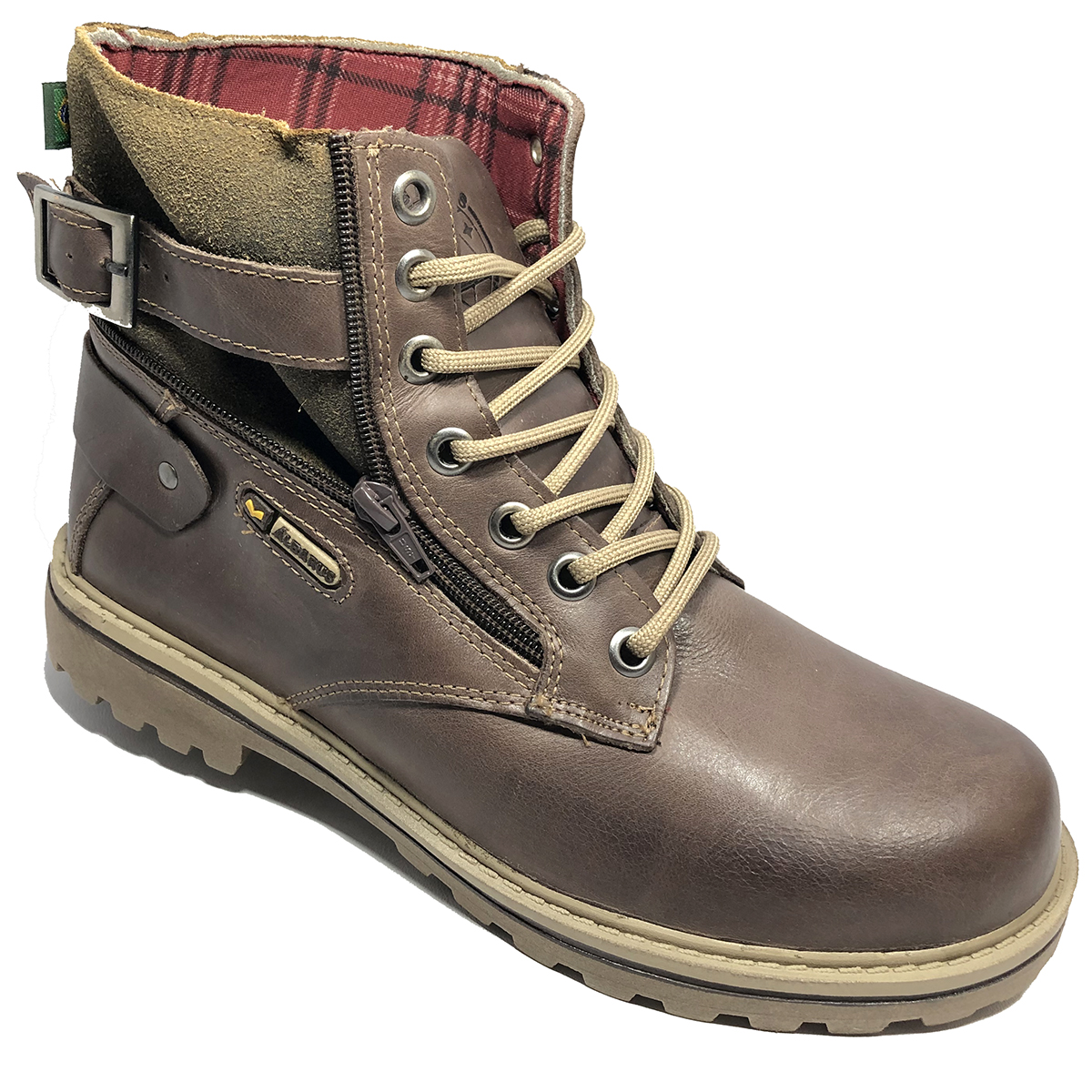 bota de couro masculina marrom