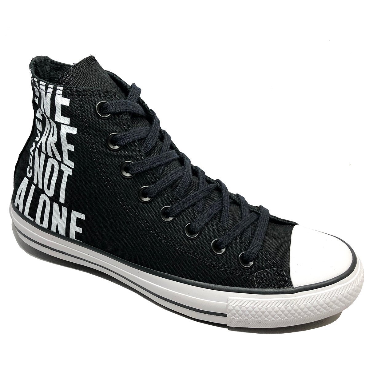 Tenis Converse All Star Bota Cano Alto Preto/Branco Feminino E