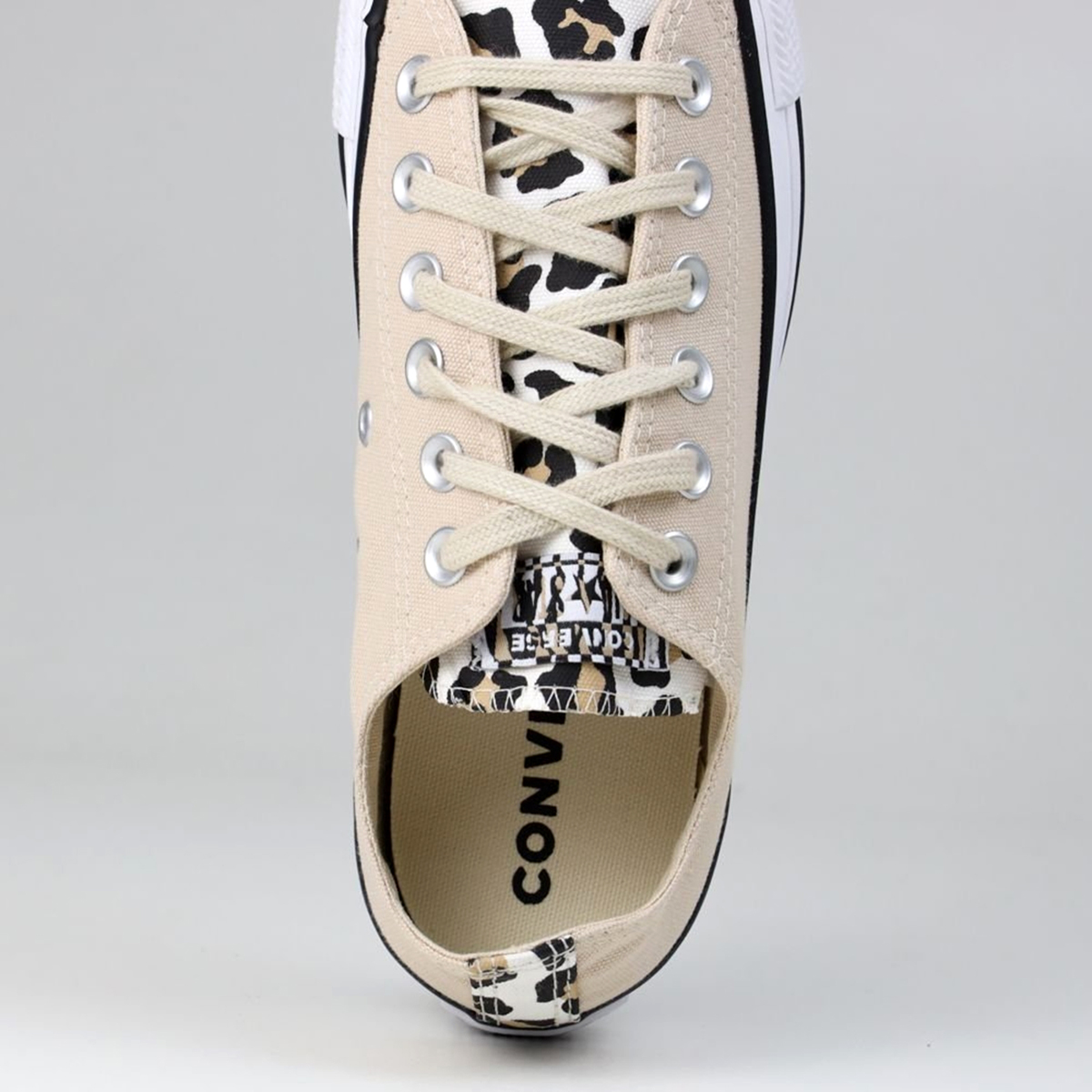 Tênis Converse All Star Chuck Taylor Feminino Bege e Dourado