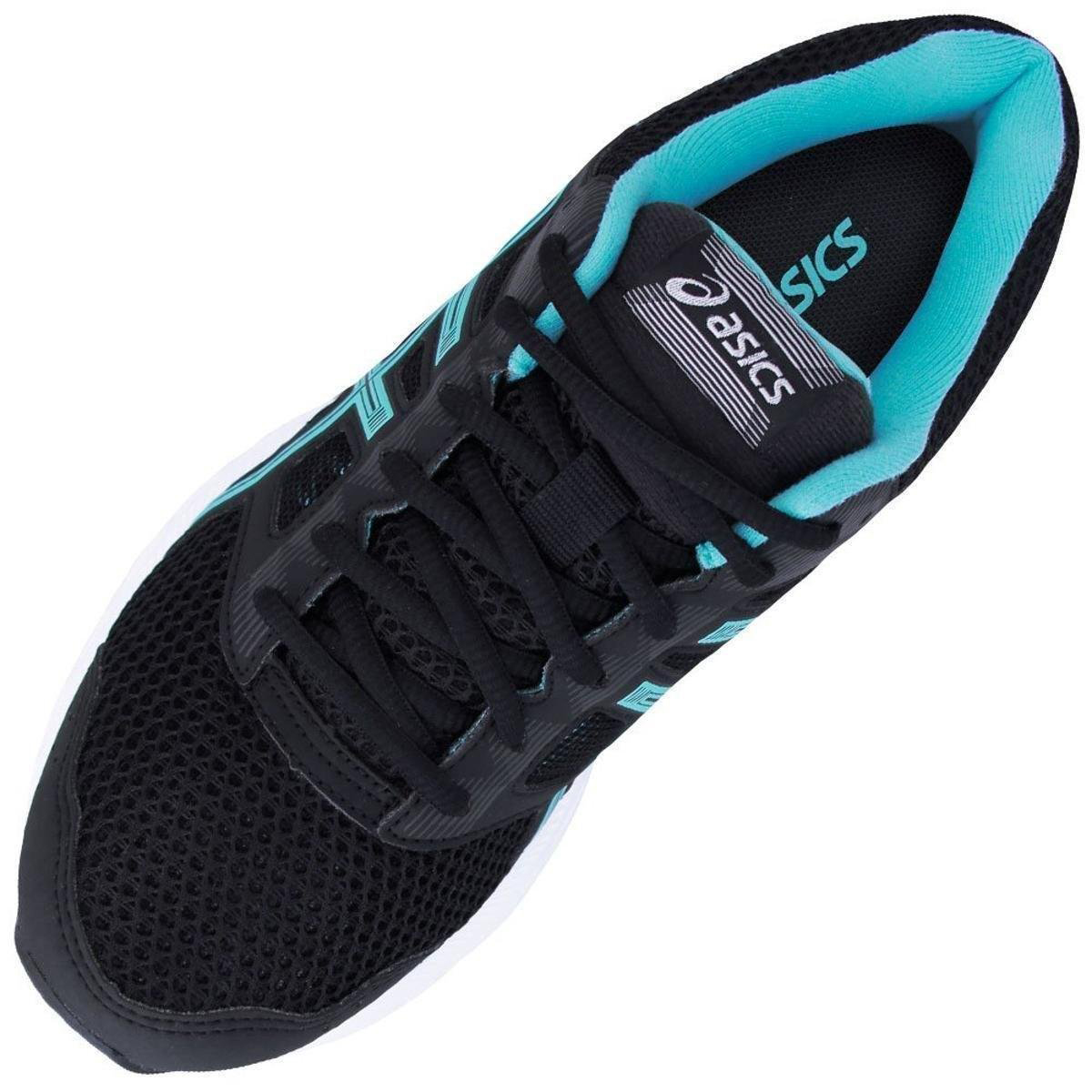 tenis asics preto e azul