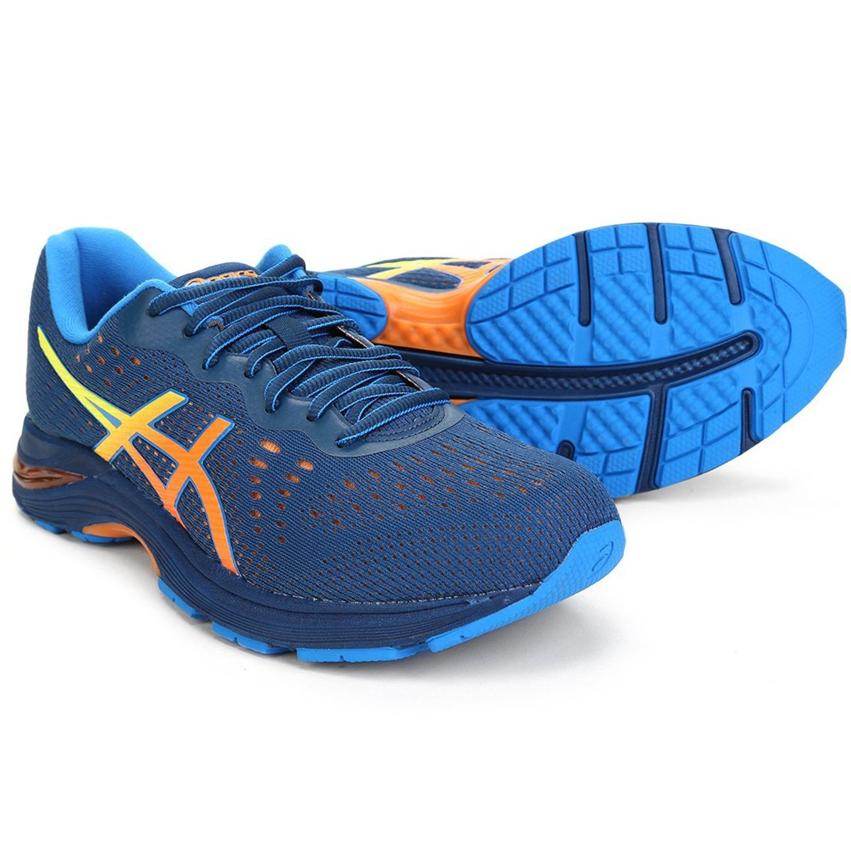 tenis asics masculino azul