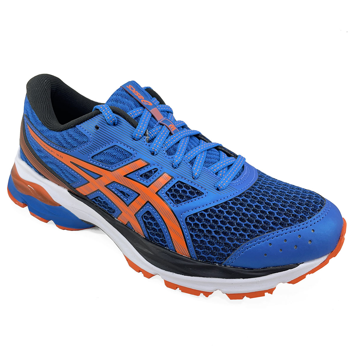 asics azul e laranja