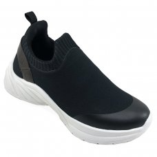 Tênis Sneaker BKR Esportivo Lycra B3970 Feminino - Preto