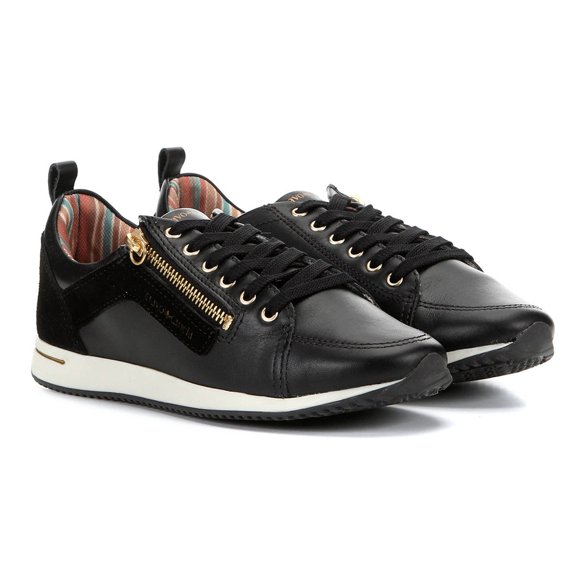 tenis couro feminino preto
