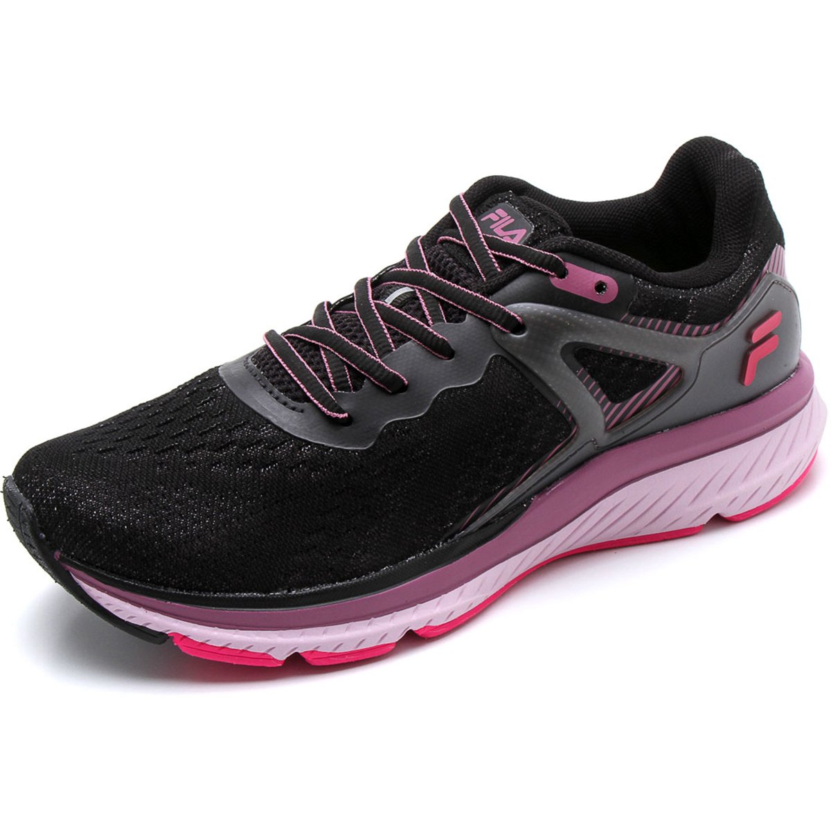 tenis fila rosa e preto