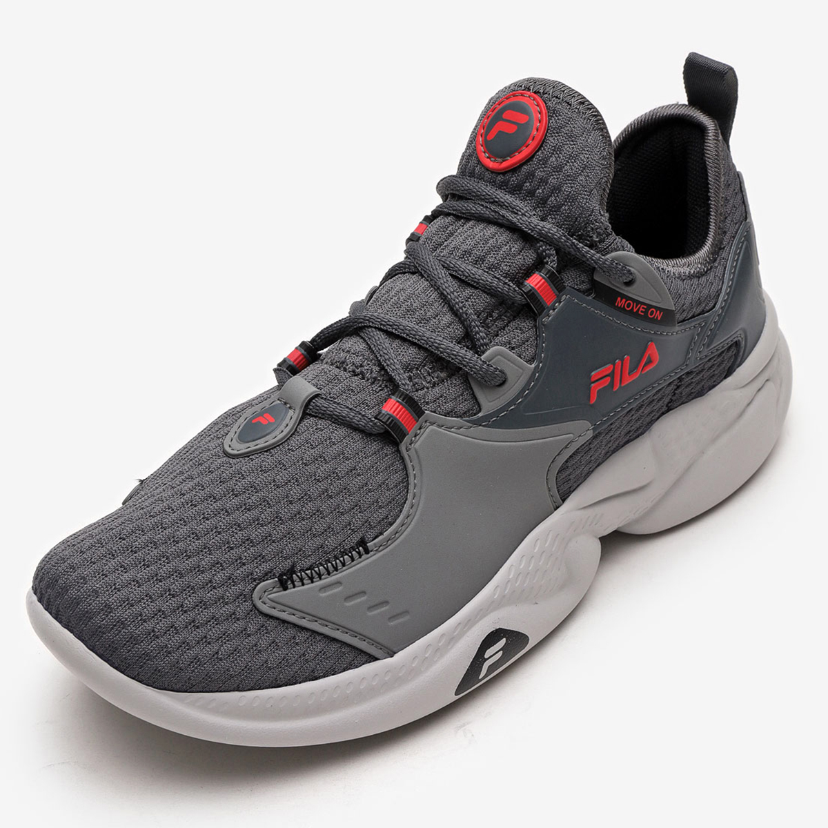 Tênis Fila Move On Feminino Cinza e Rosa - Compre Agora | Cabana Magazine