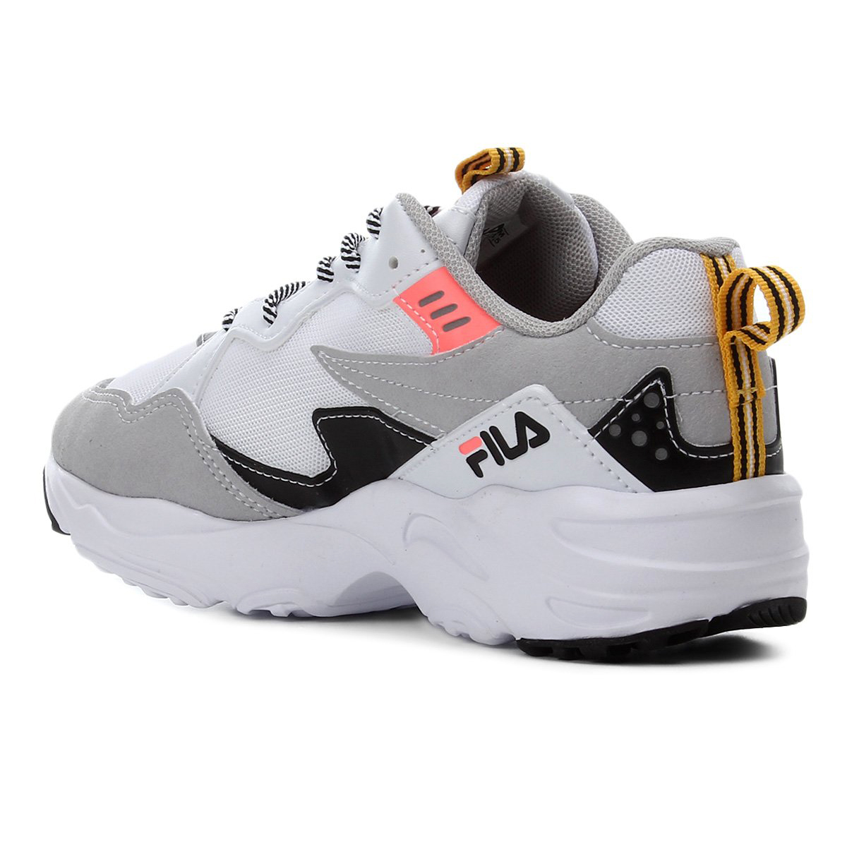tenis fila feminino preto e branco