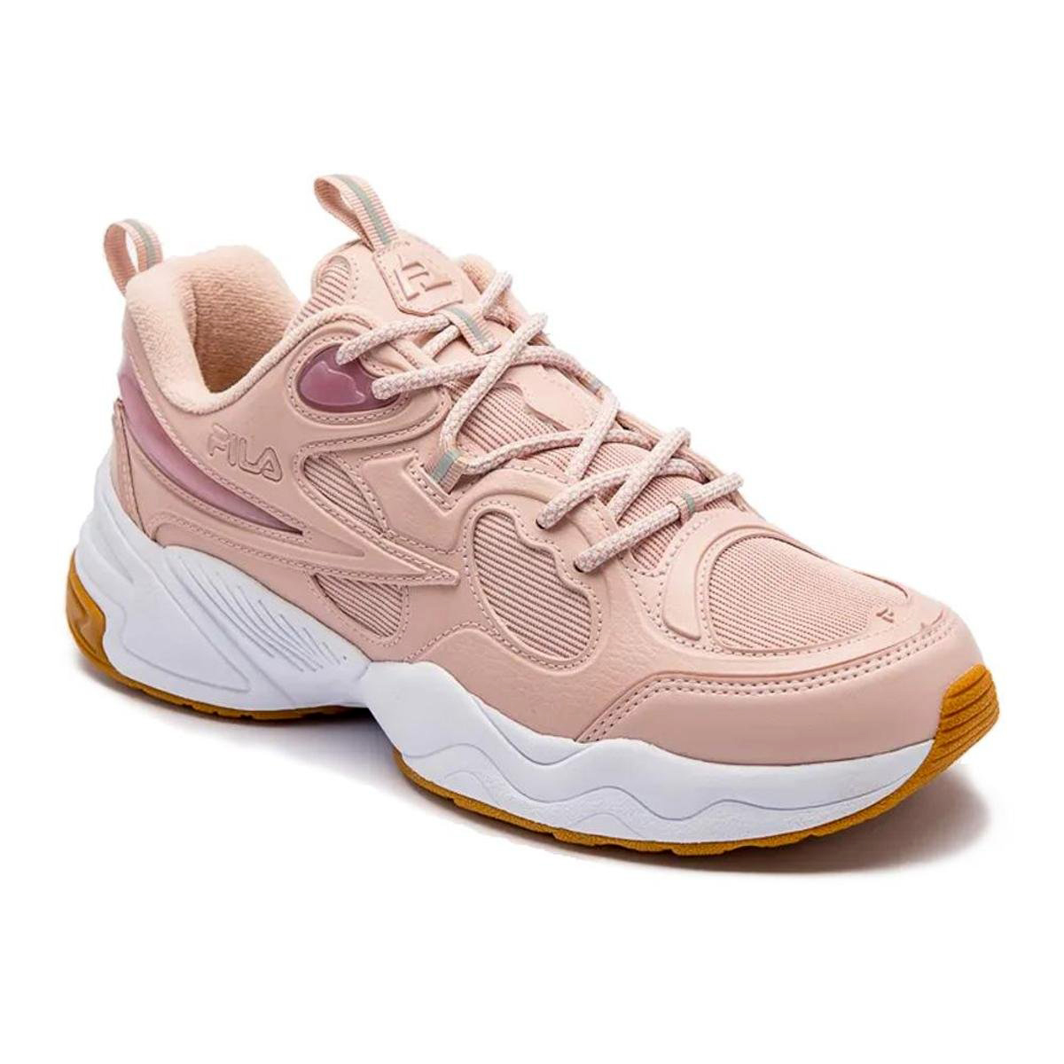 fila rosa com branco