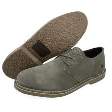 Sapato Couro Kildare Essentials Camurça Masculino - Cinza