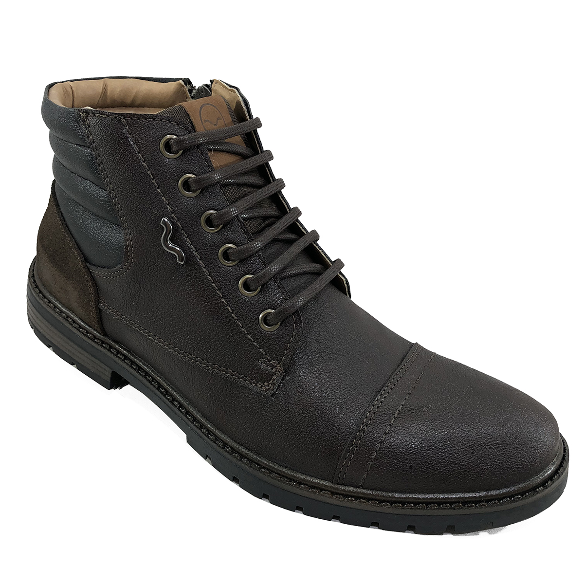 bota de couro coturno