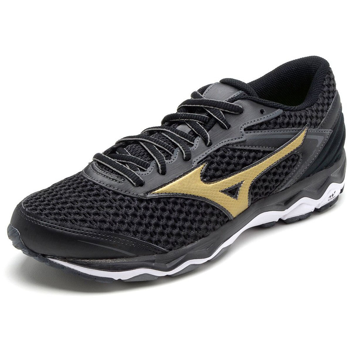 mizuno preto com dourado