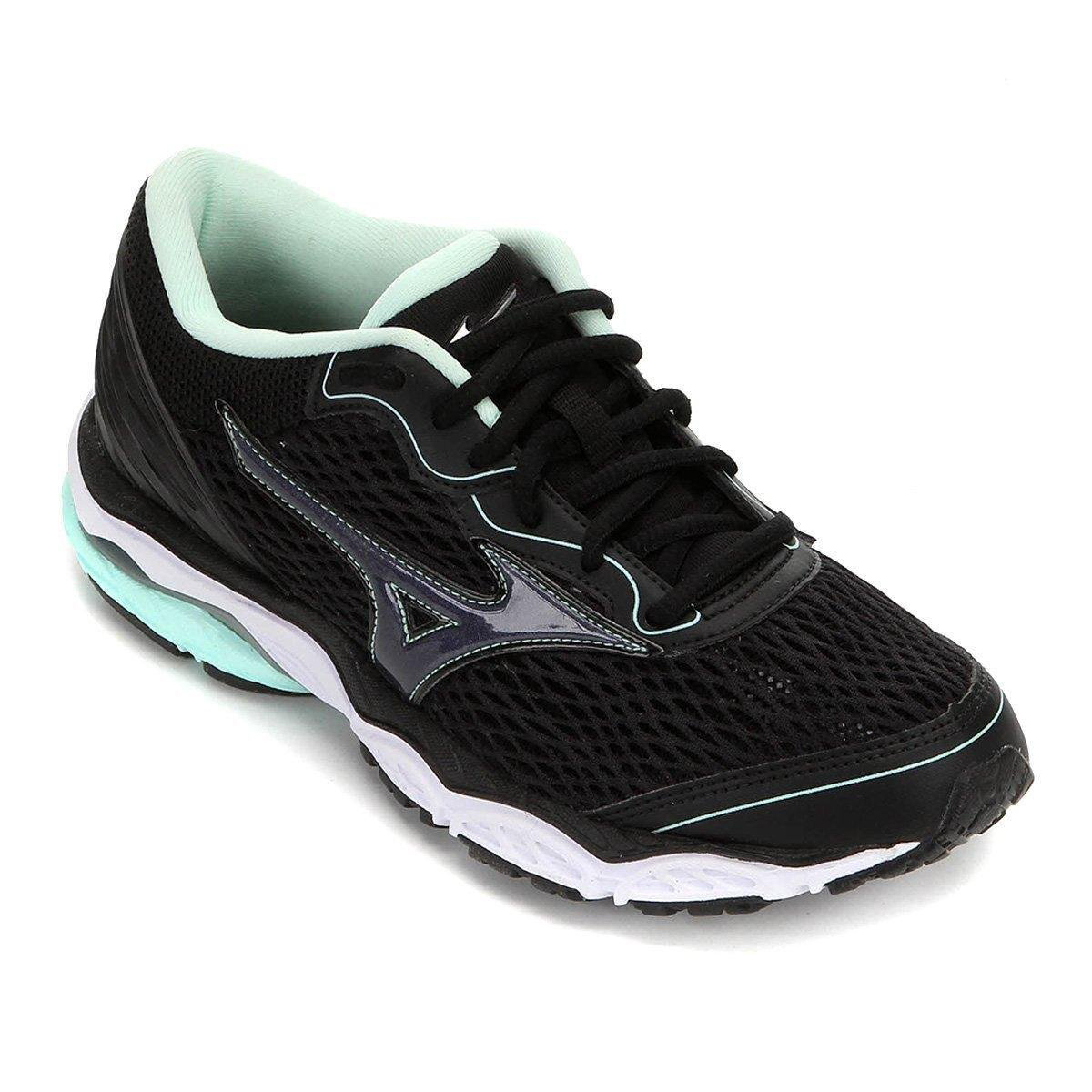 tenis mizuno feminino preto e branco