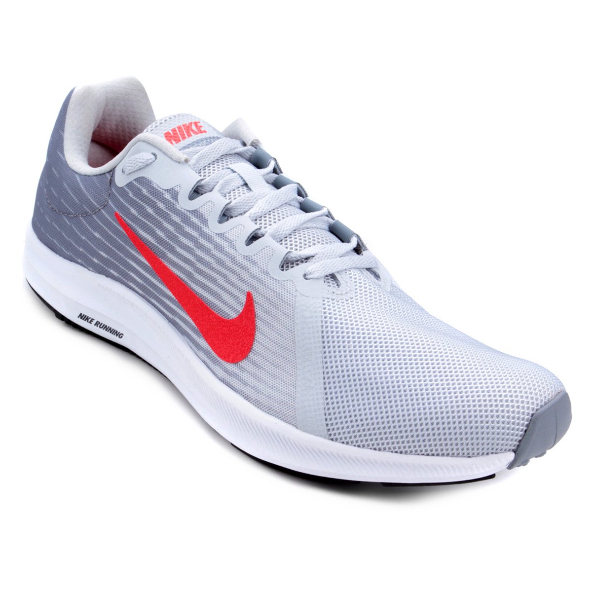 tenis nike cinza com vermelho