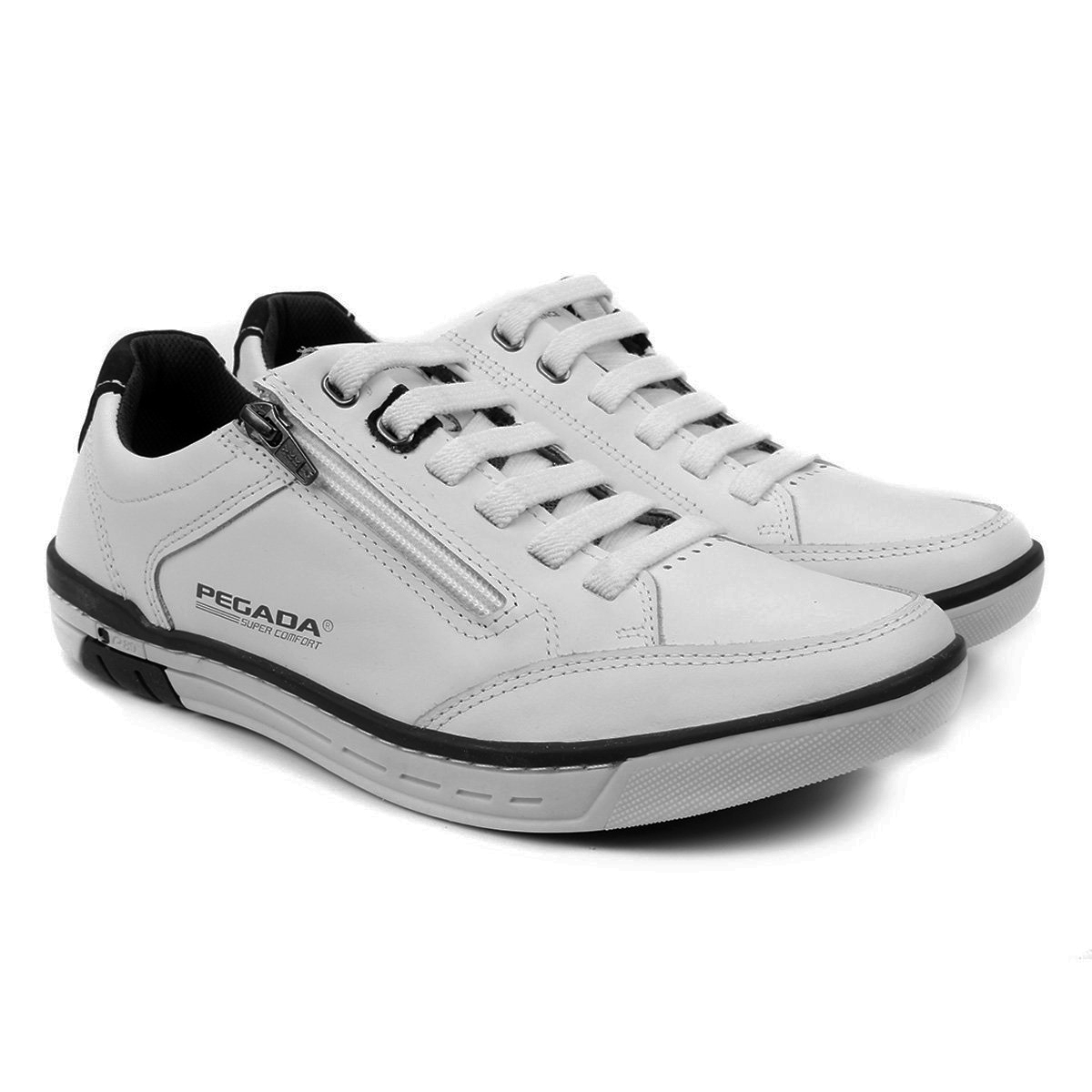 Sapatênis Couro Pegada Básico Masculino Branco - Compre Agora | Cabana  Magazine