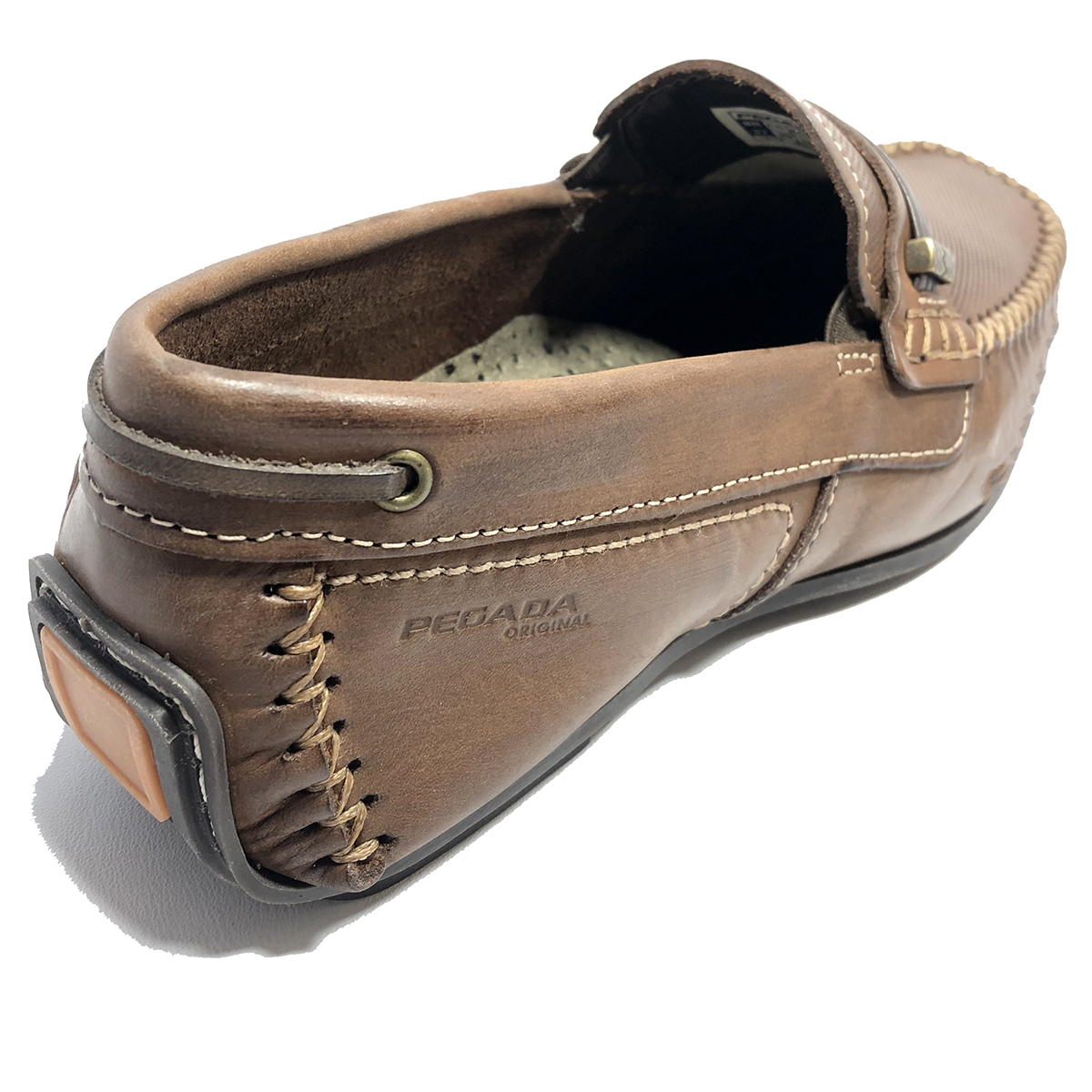 mocassim couro marrom