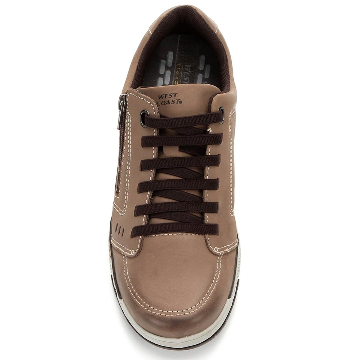Sapatênis Couro West Coast Ultra Zíper Masculino Cinza - Compre Agora |  Cabana Magazine