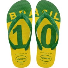 Chinelo Havaianas Brasil 10 Copa do Mundo Unissex - Amarelo