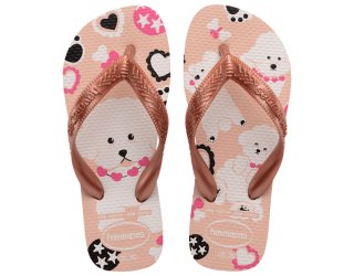 Chinelo Infantil Havaianas Kids Top Pets Feminino - Rosa Claro