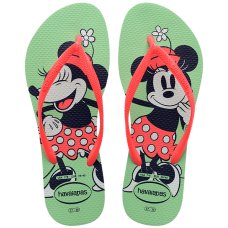 Chinelo Havaianas Infantil Disney Minnie FC Feminino - Verde