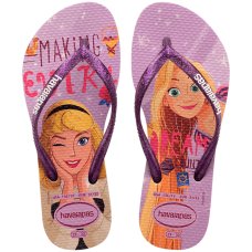 Chinelo Infantil Havaianas Slim Princess Feminino - Lilás