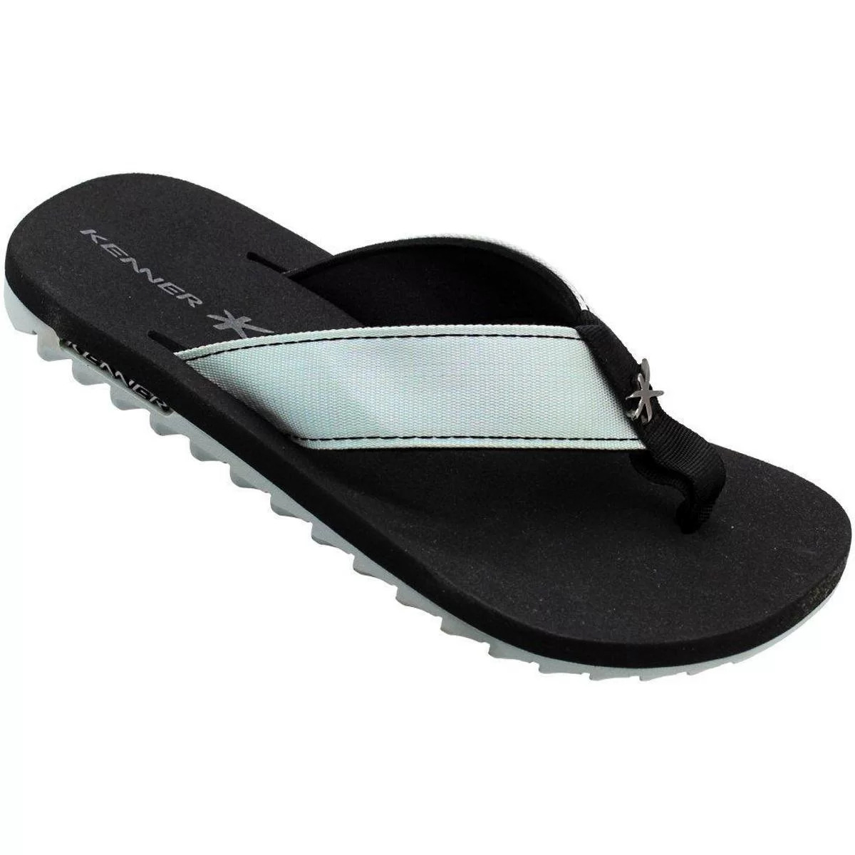 Sandália Kenner Kivah TKS Masculina Branco e Preto - Compre Agora ...