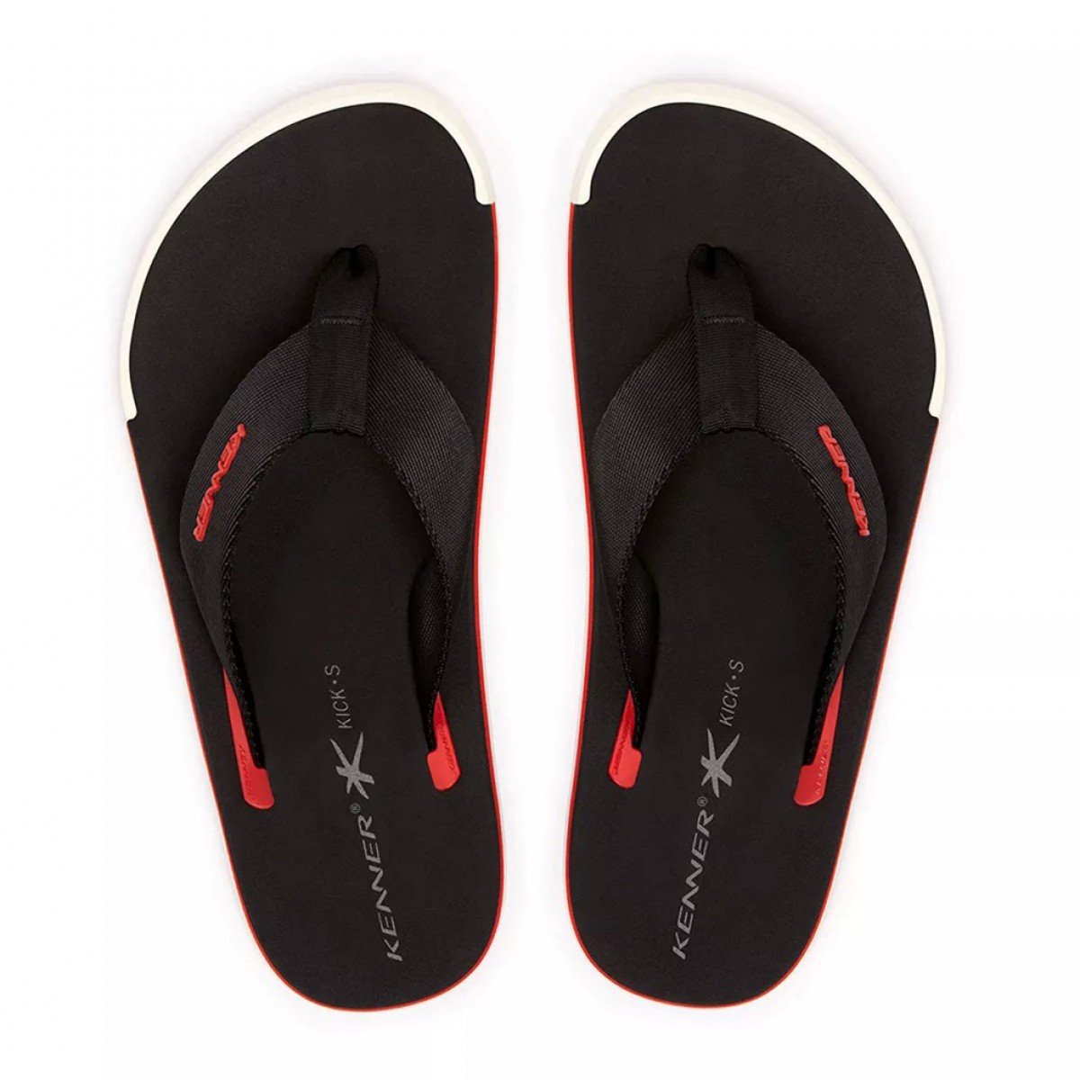 chinelo kenner preto e laranja